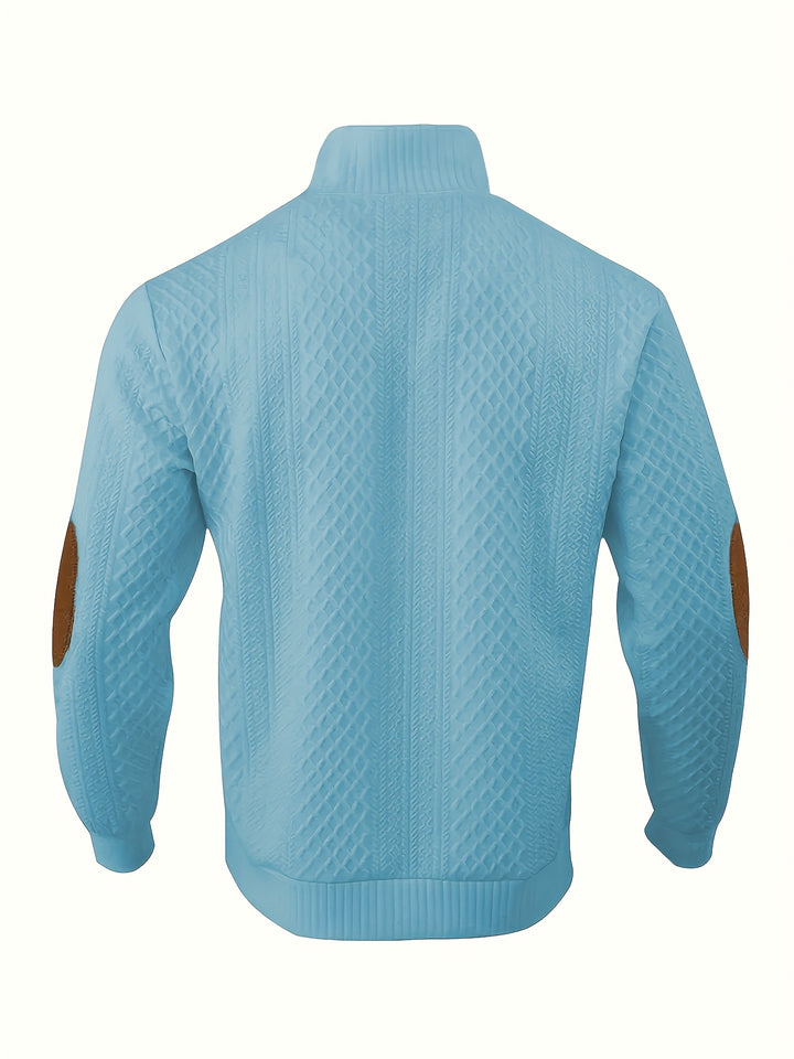 Gabriel | Textured Stand-Collar Jumper