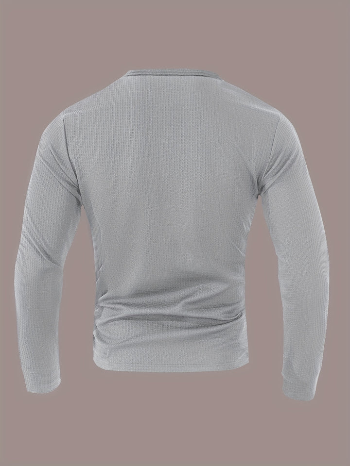 Sawyer | Textured Contrast Henley Shirt