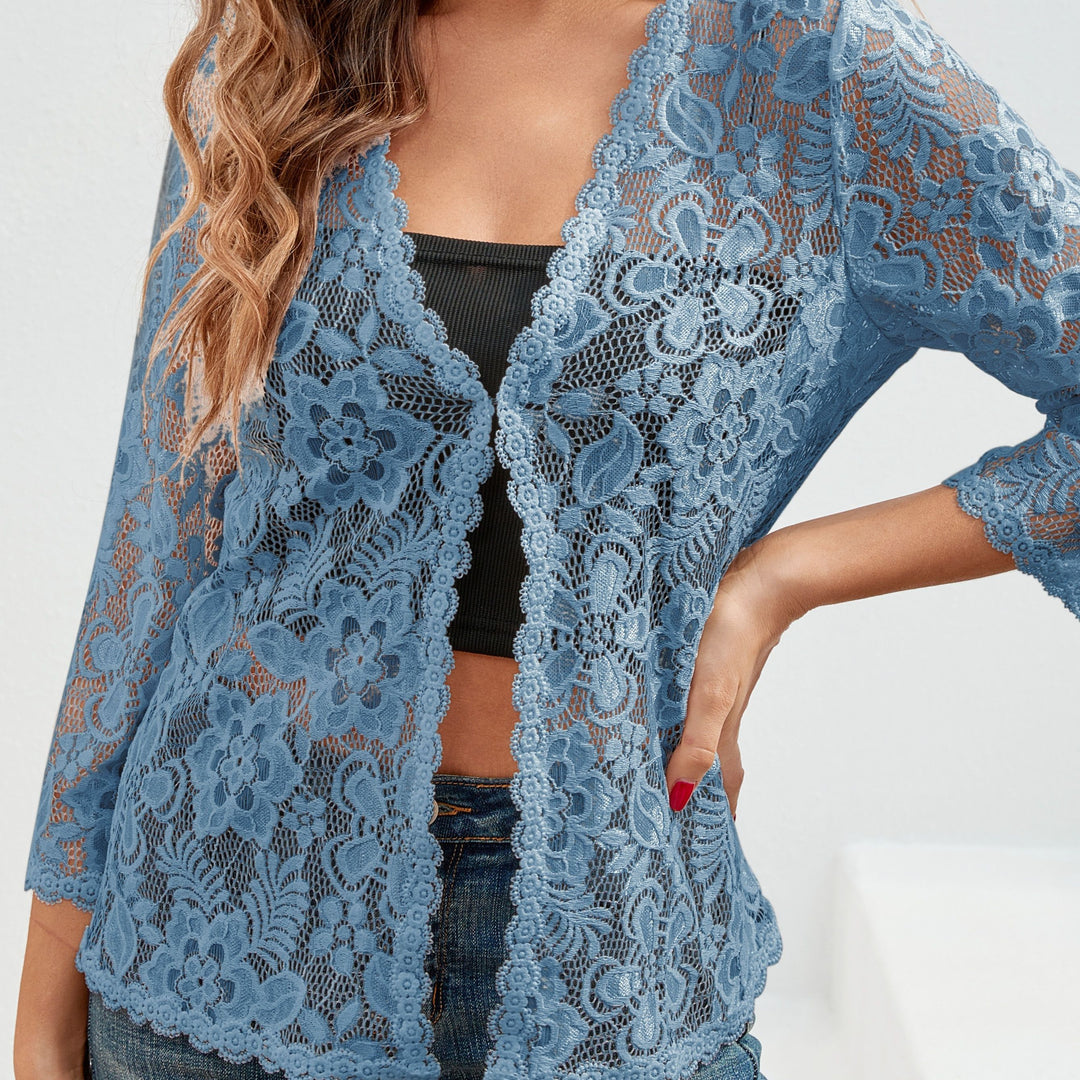 Marlena | Floral Lace Open-Front Cardigan