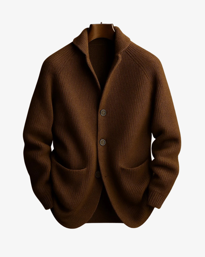 Lawrence | Tailored Button-Front Knit Cardigan
