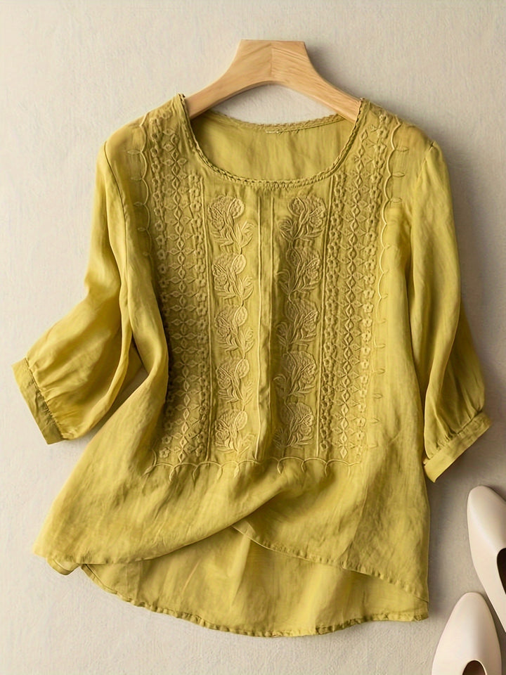 Rosetta | Embroidered Relaxed Blouse
