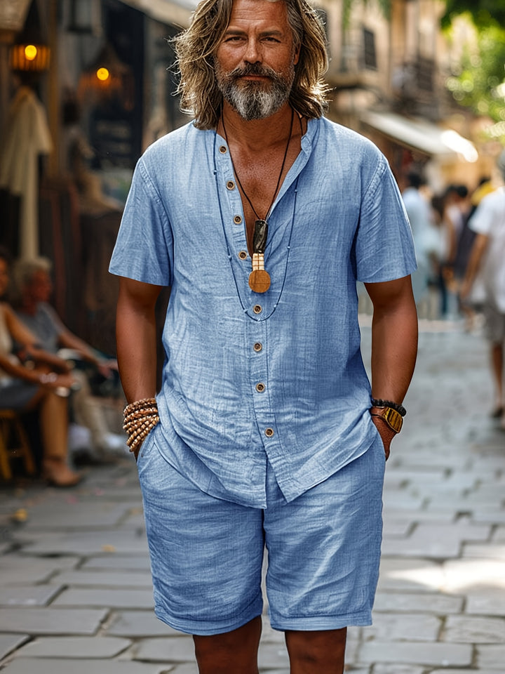 Reid | Relaxed Coastal Shirt and Shorts Set
