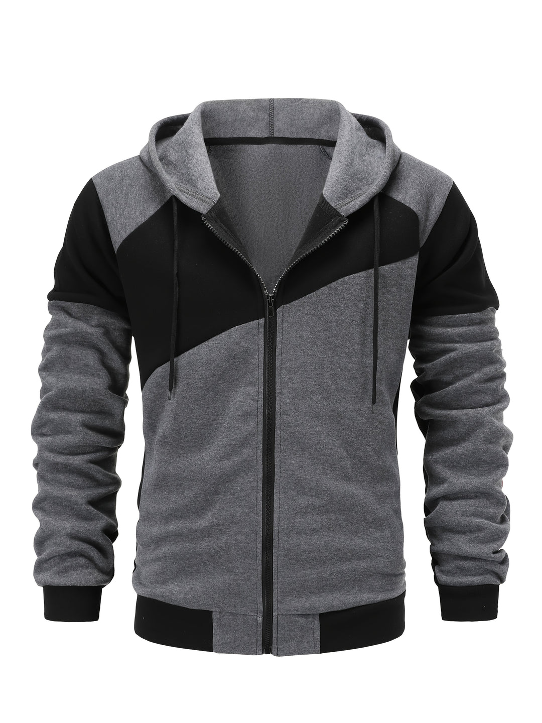 Xavier | Colour Block Zip-Up Hooded Jacket