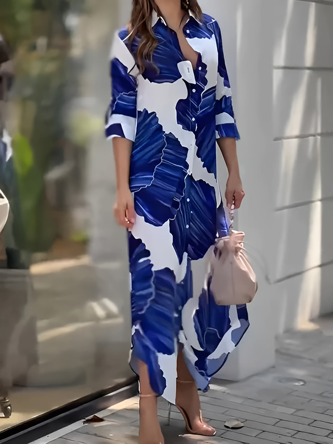 Cassandra | Flowing Maxi Shirt Dress