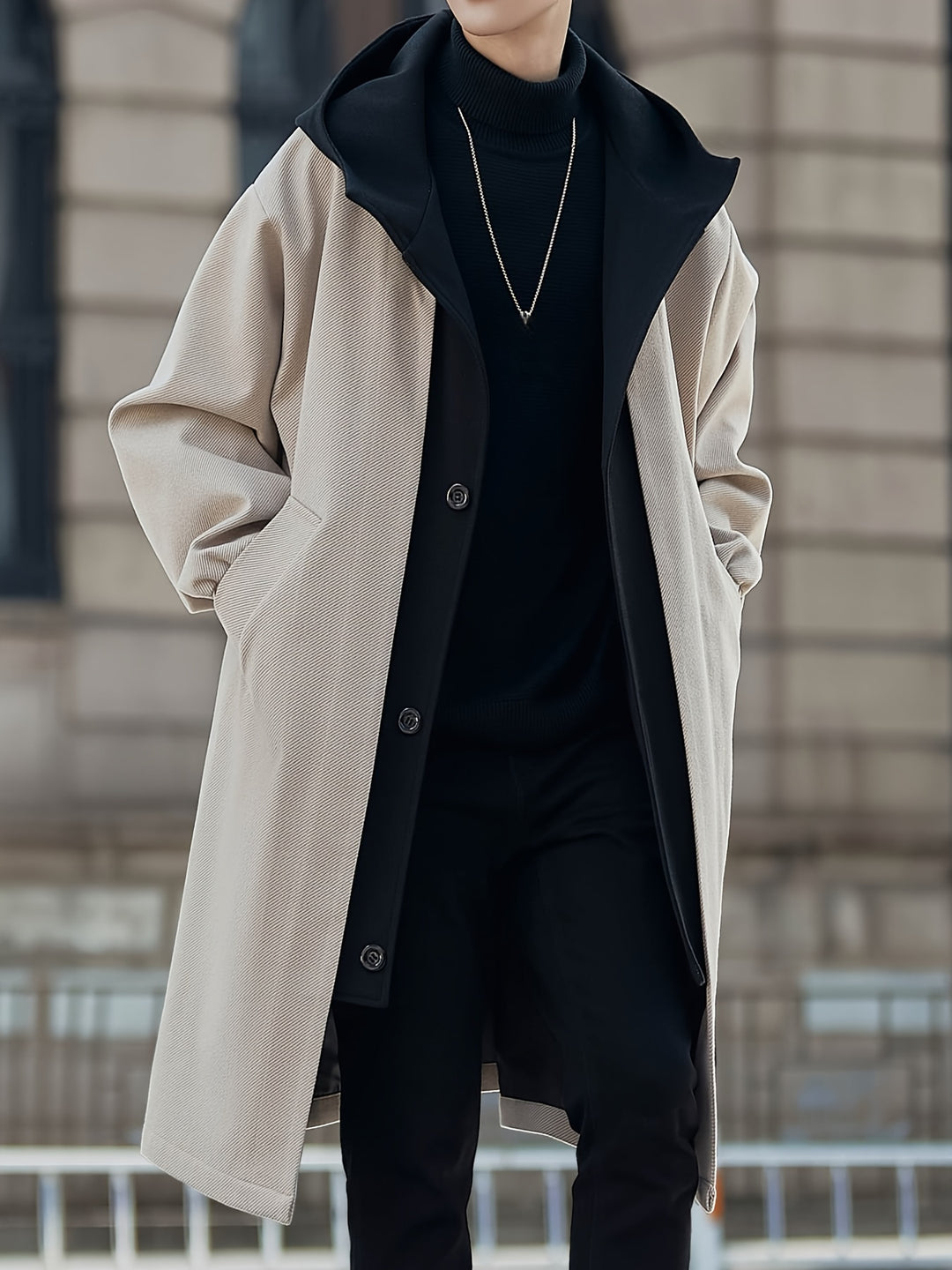 Cornelius | Layered Hooded Longline Coat