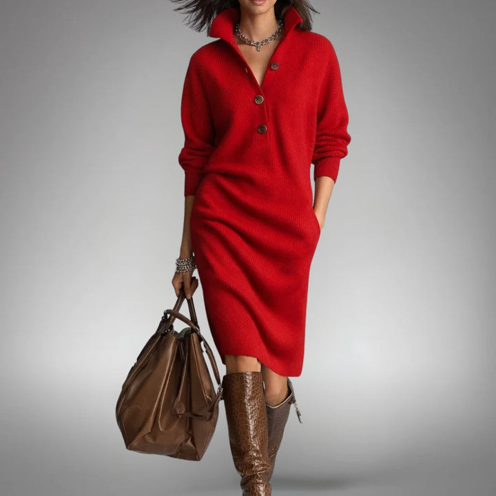 Naomi | Sophisticated High Neck Dress