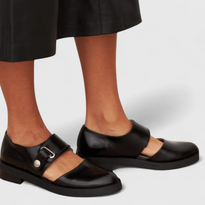 Cara | Modern Cut-Out Buckle Mary Jane Shoes