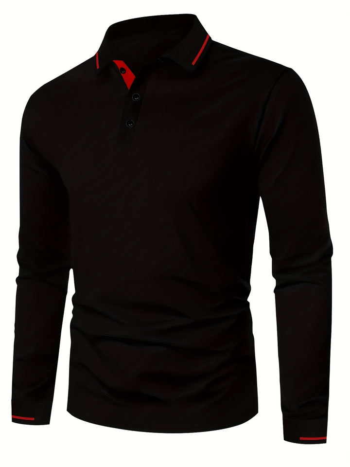 Reginald | Refined Long-Sleeve Polo Shirt