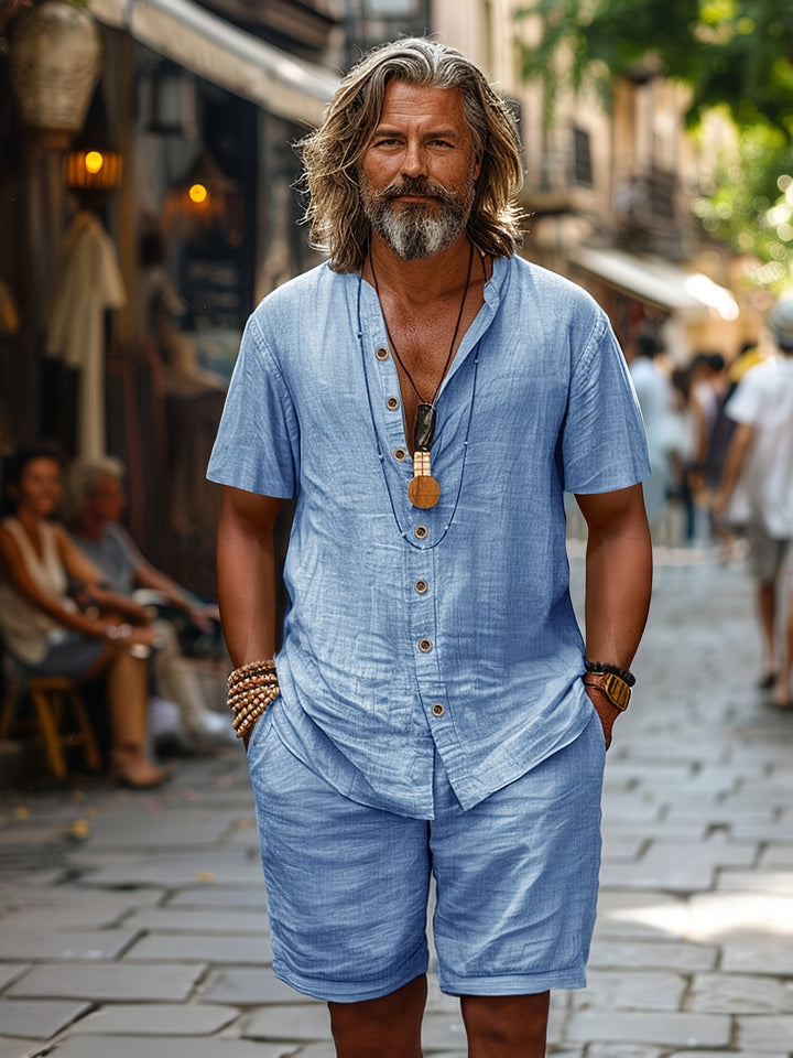 Reid | Relaxed Coastal Shirt and Shorts Set