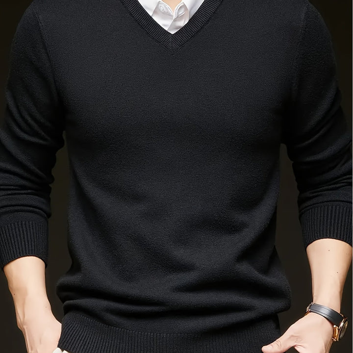 Nigel | Refined V-Neck Jumper