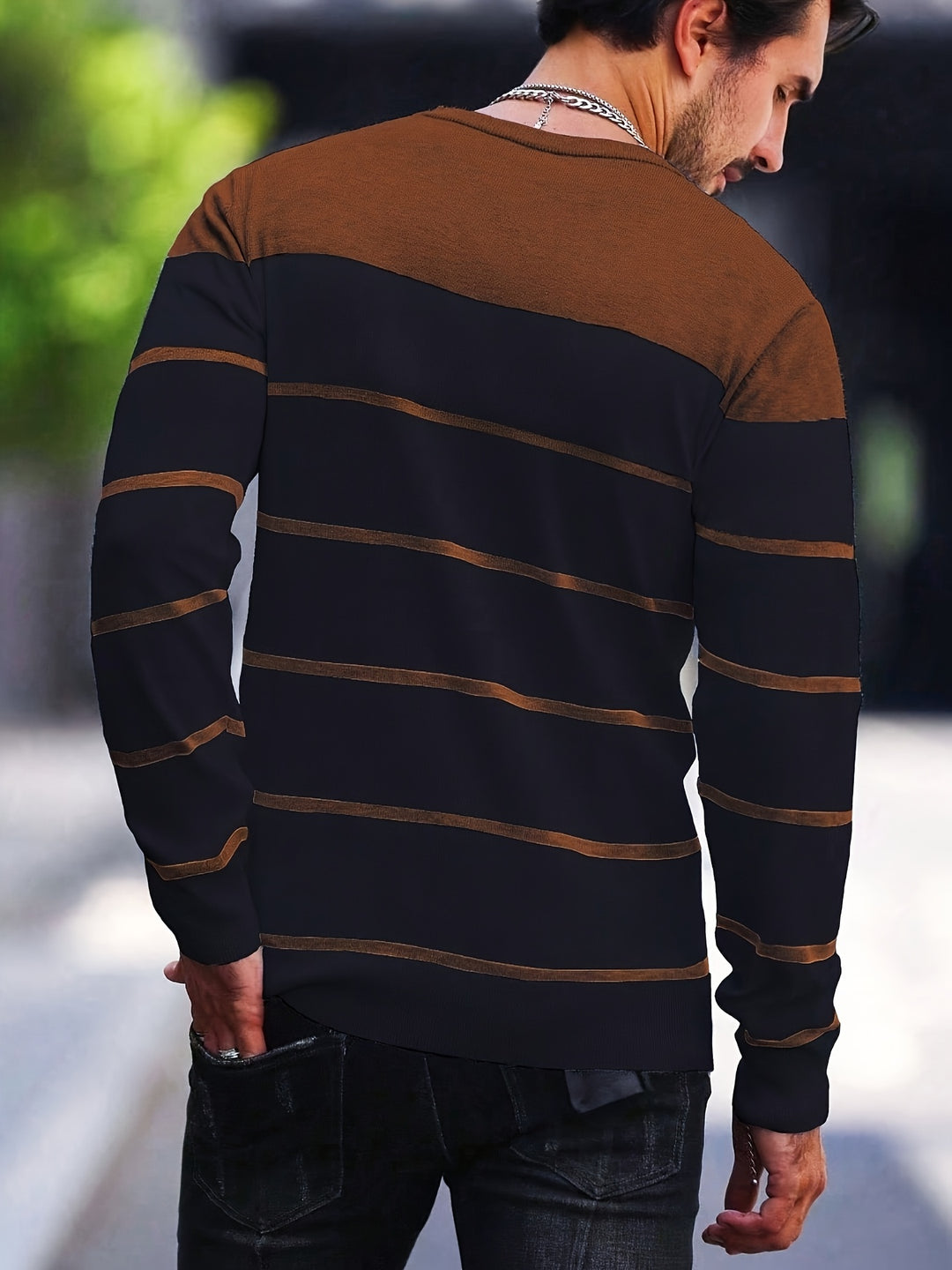 Rory | Colour-Block Striped Pullover