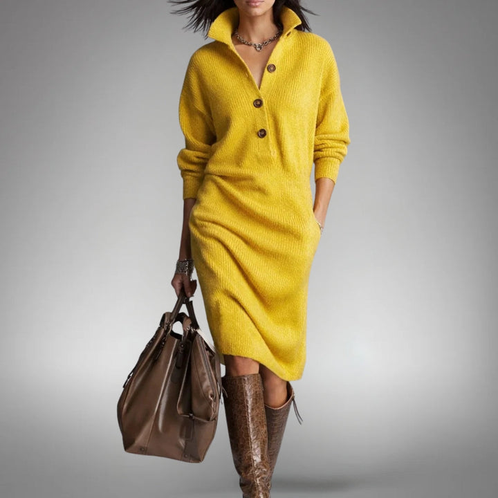 Naomi | Sophisticated High Neck Dress