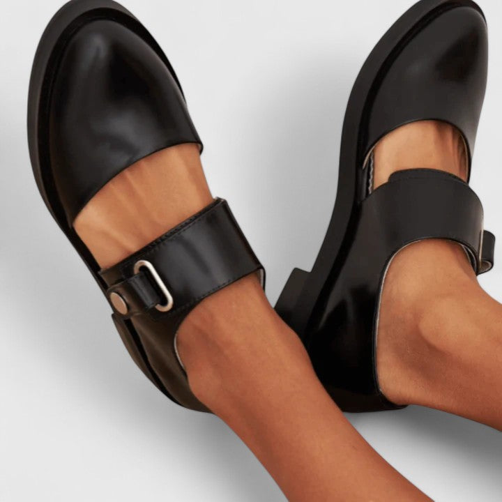 Cara | Modern Cut-Out Buckle Mary Jane Shoes