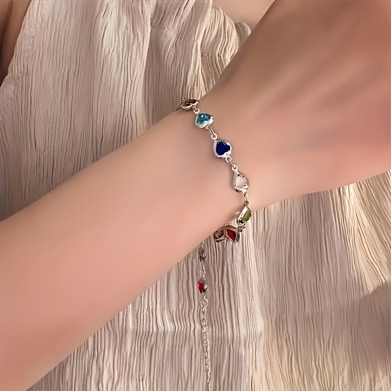 Rosetta | Heart-Link Charm Bracelet