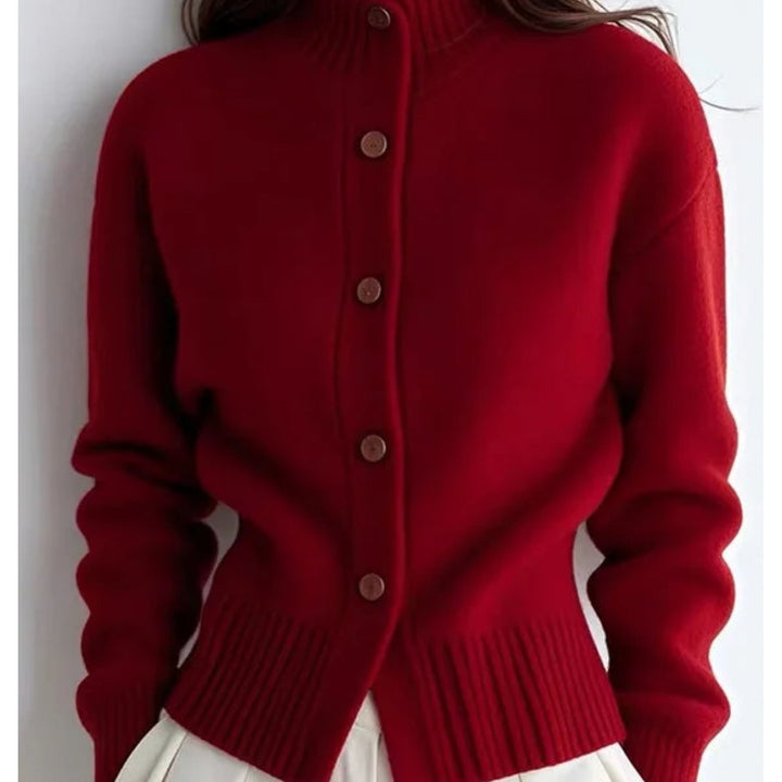 Vera | High-Neck Button Cardigan