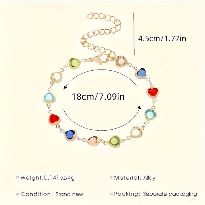Rosetta | Heart-Link Charm Bracelet