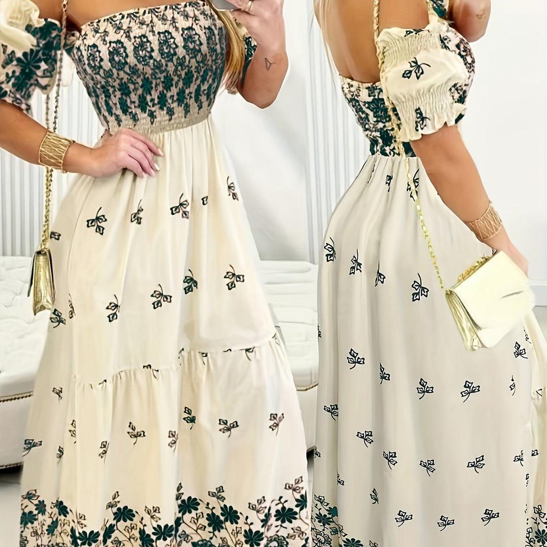 Gwendolyn | Off-Shoulder Floral Maxi Dress