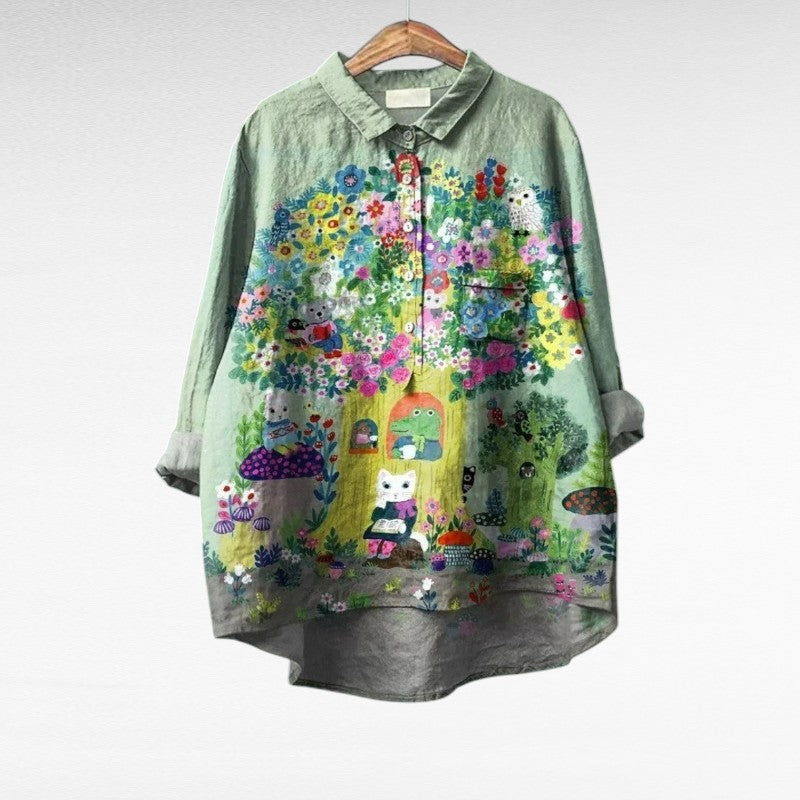 Maris | Classic Vintage-Inspired Floral Blouse