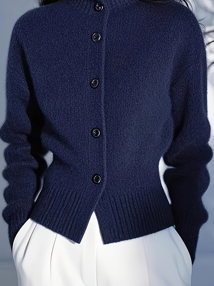 Vera | High-Neck Button Cardigan