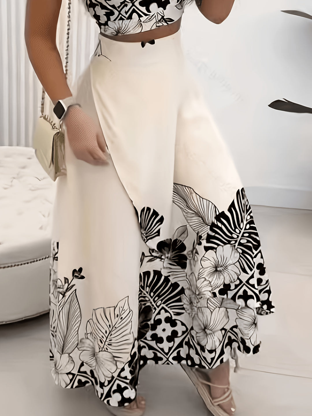Nora | Tropical Print Skirt Set