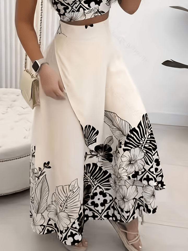 Nora | Tropical Print Skirt Set