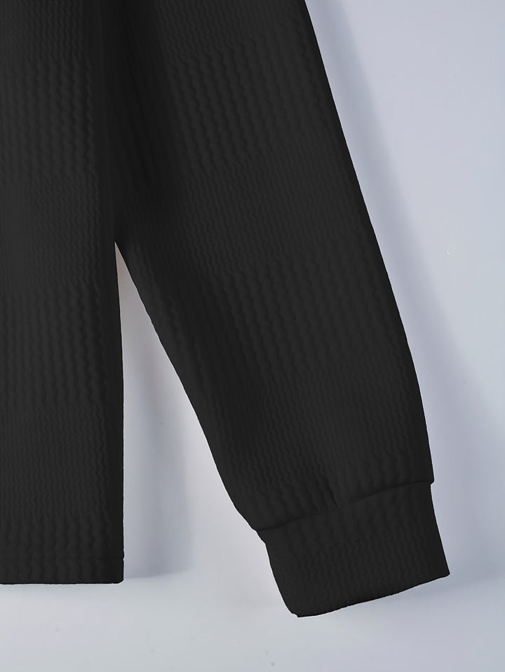 Clifford | Textured Long Sleeve Polo Shirt