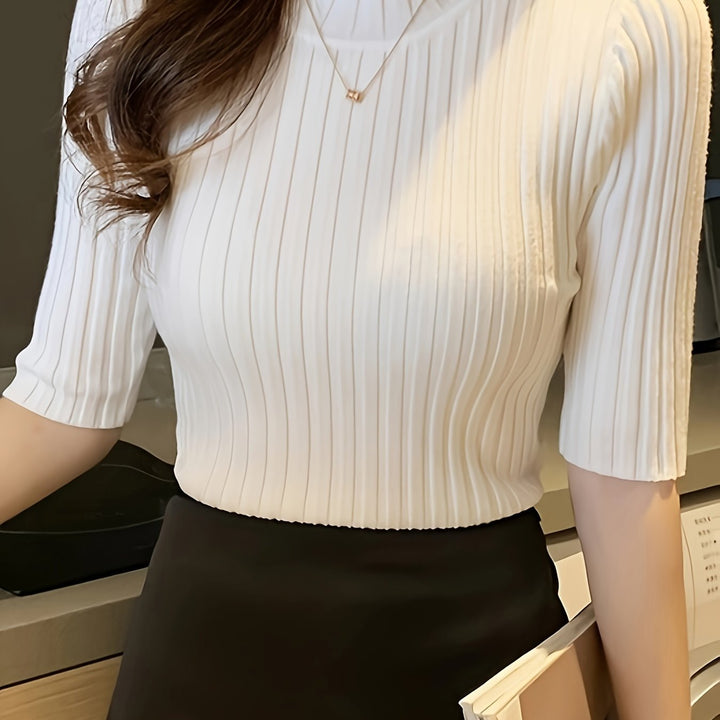 Whitney | Refined Mock-Neck Top