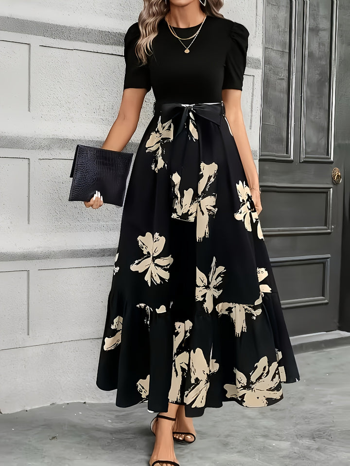 Ophelia | Floral Puff-Sleeve Maxi Dress