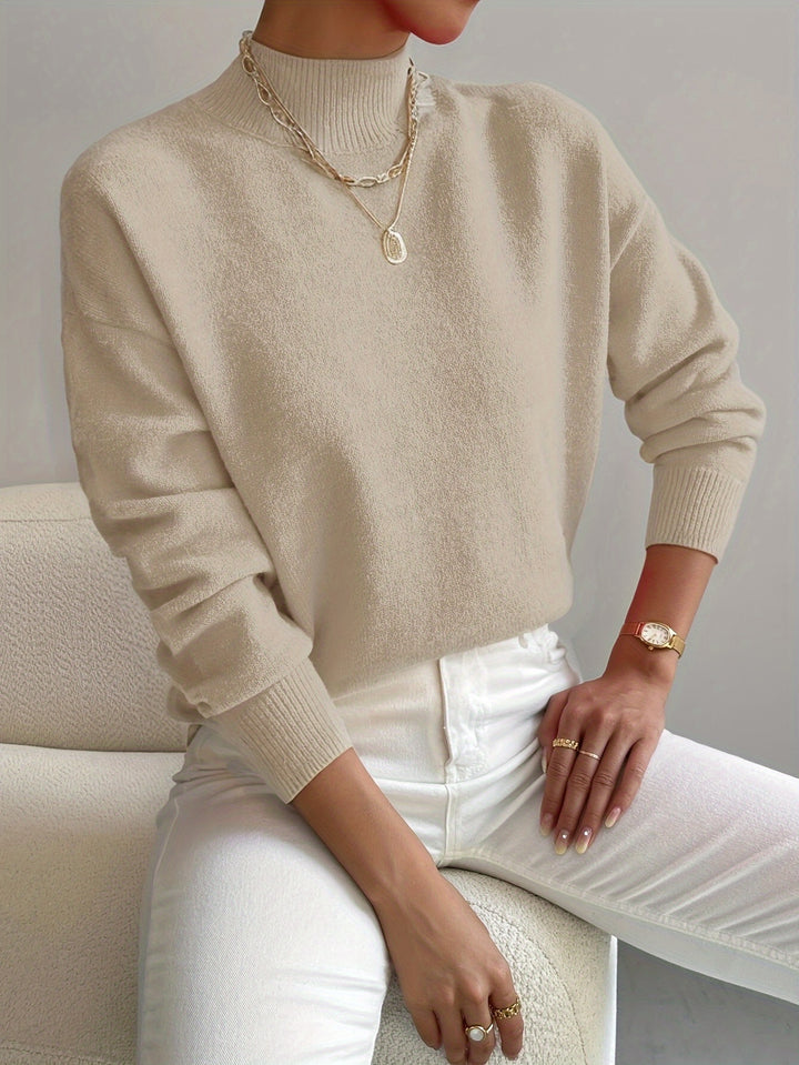 Simone | Relaxed Mock Neck Jumper