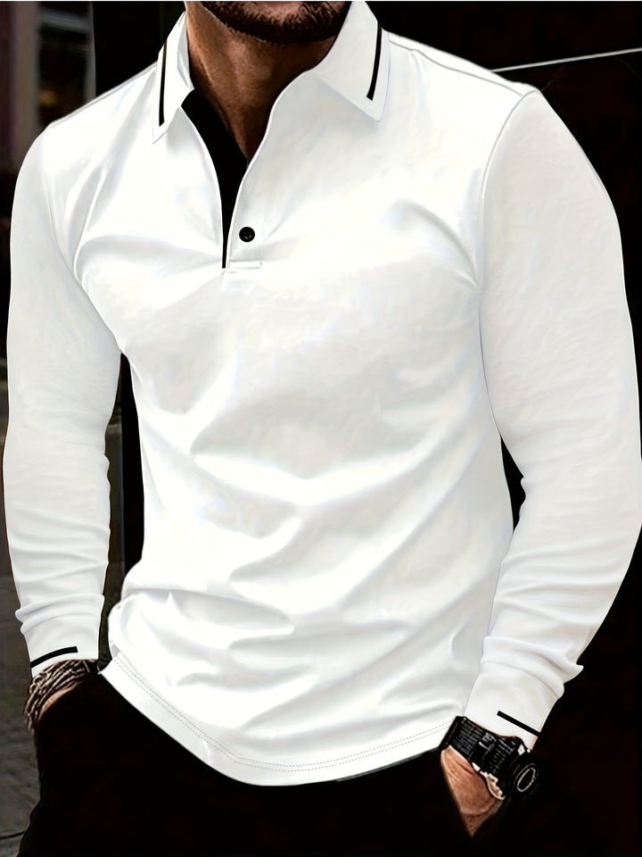 Reginald | Refined Long-Sleeve Polo Shirt