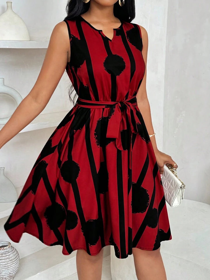 Eleanor | Bold Print Tie-Waist Dress