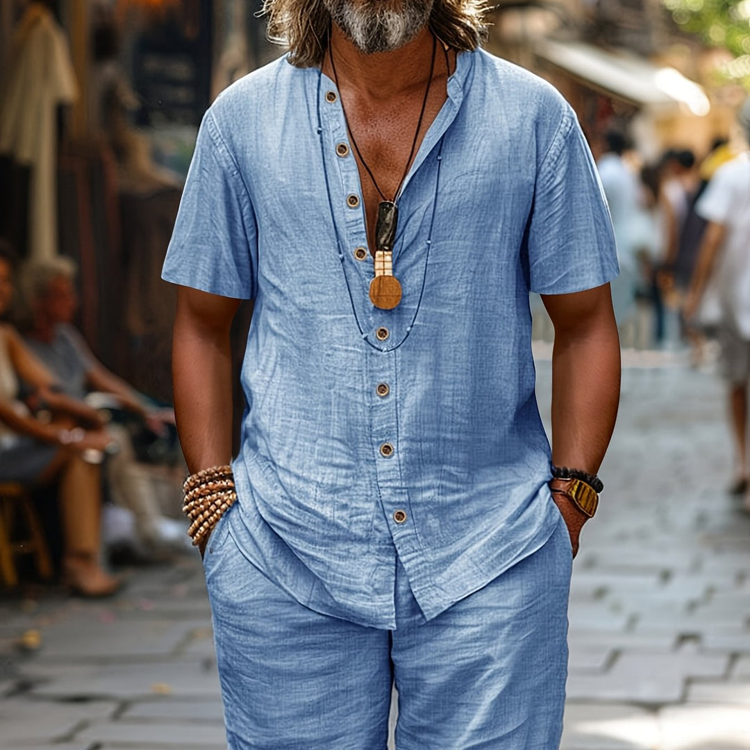 Reid | Relaxed Coastal Shirt and Shorts Set