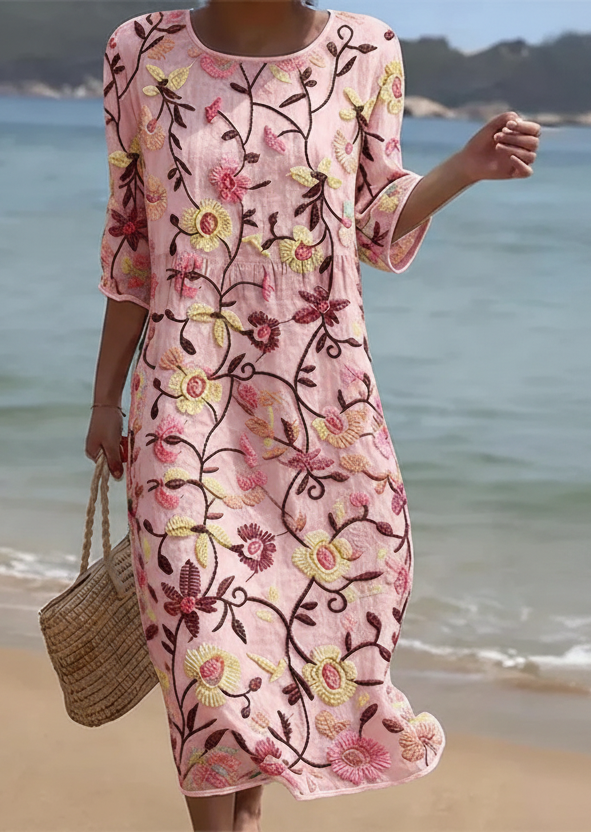Rebecca | Floral Pink Wrap Dress
