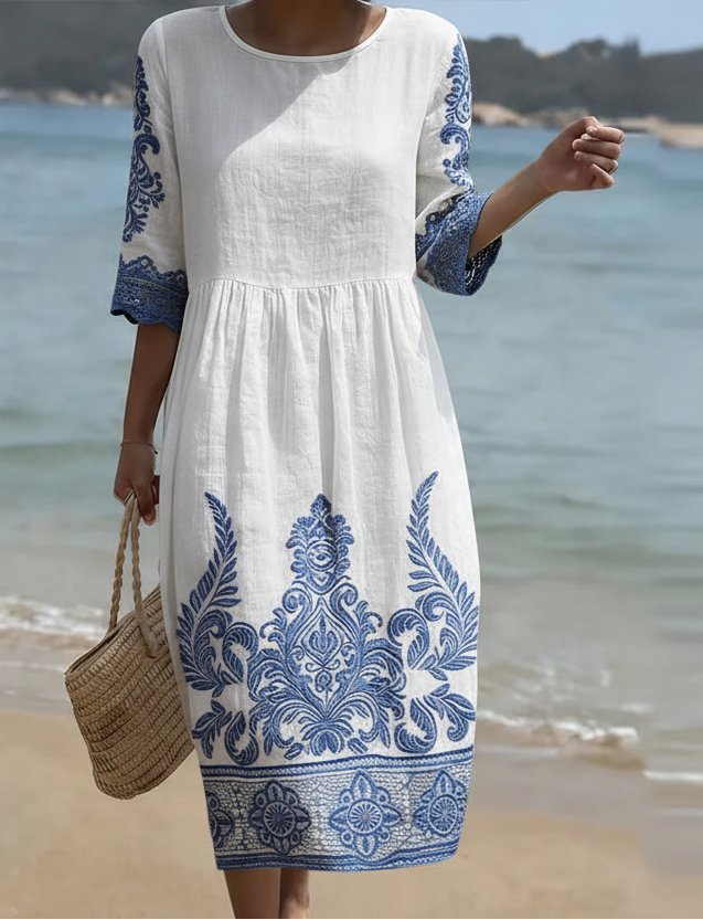Tiffany | Lace Floral Midi Dress