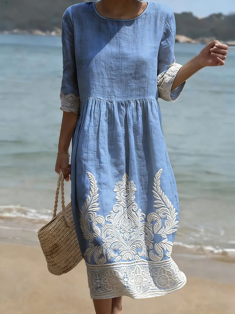 Tiffany | Sleeveless Floral Midi Dress