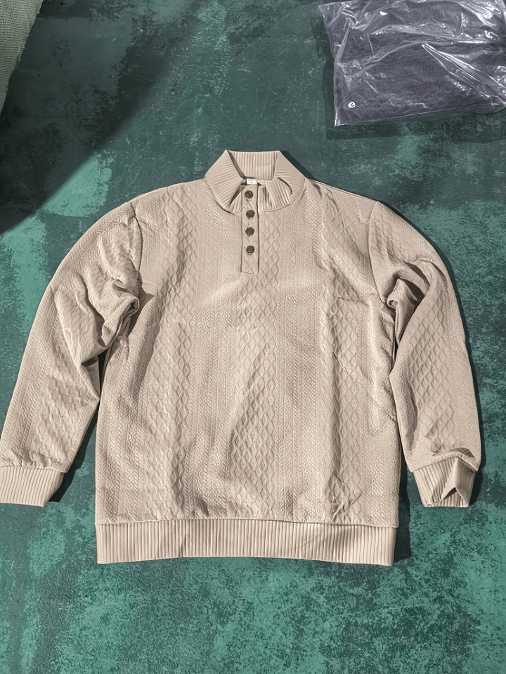 Gabriel | Textured Stand-Collar Jumper