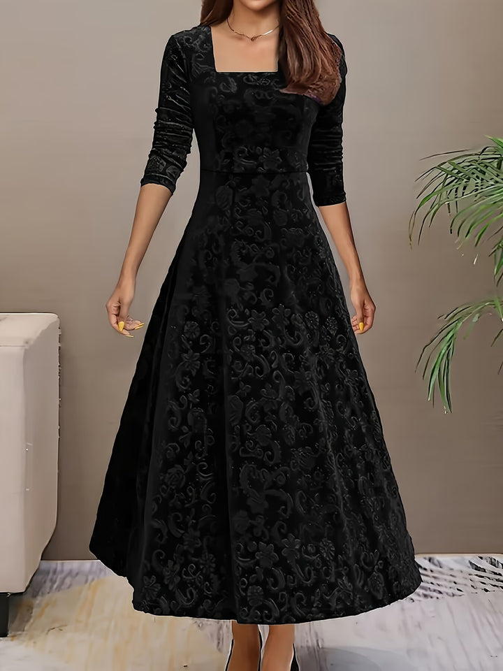 Renata | Elegant Mid Sleeve Floral Dress