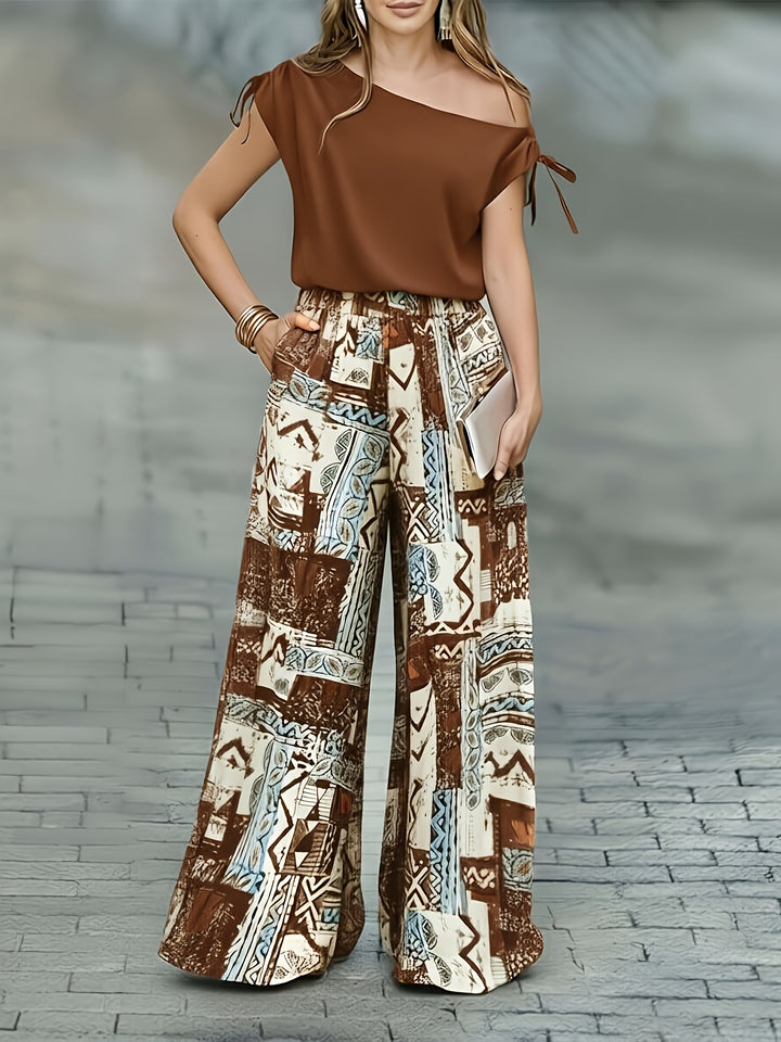 Corinna | Elegant Wide-Leg Two-Piece Set