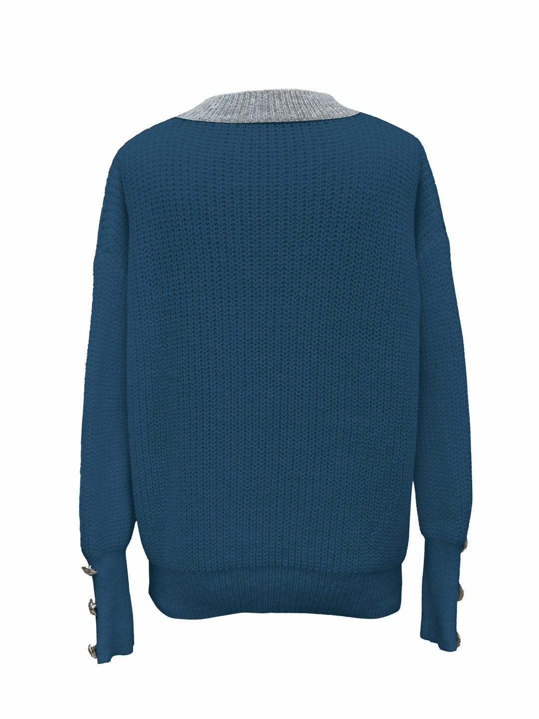 Beatrix | Button-Detail V-Neck Jumper
