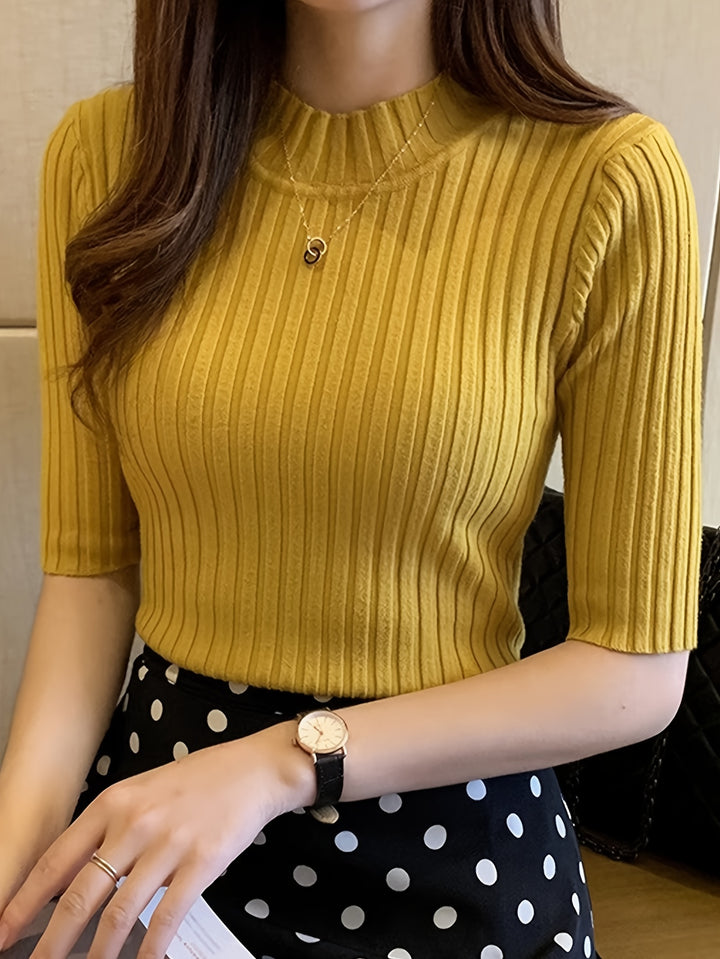 Whitney | Refined Mock-Neck Top