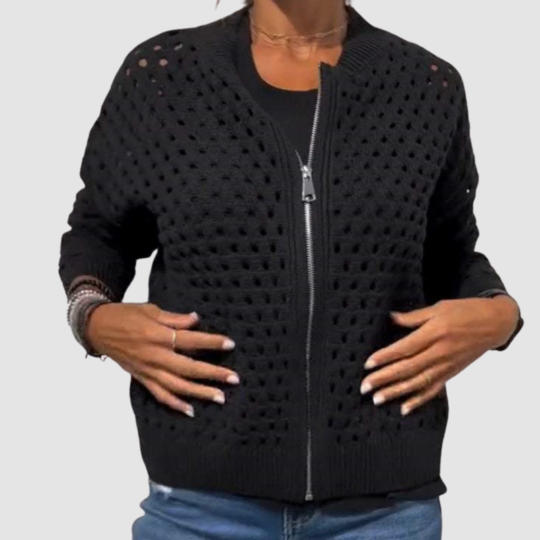 Phaedra | Premium Knitted Hole Cardigan