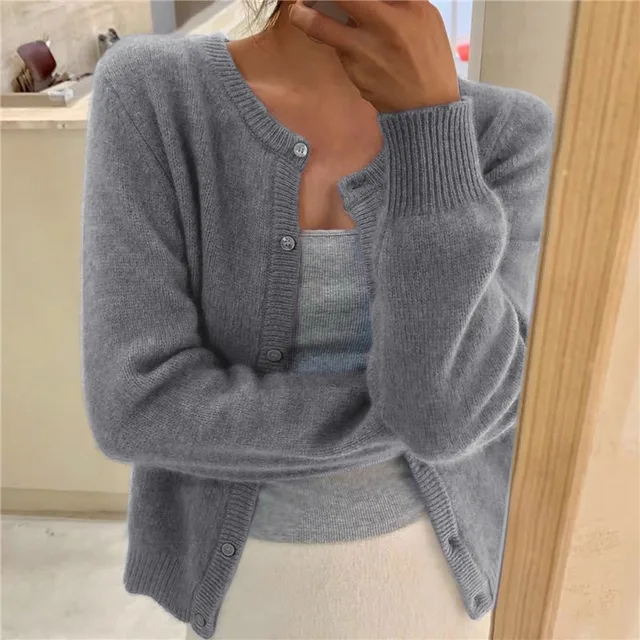Fleur | Soft Round-Neck Cardigan