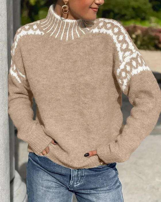 Heidi | Cosy Patterned Knit Jumper