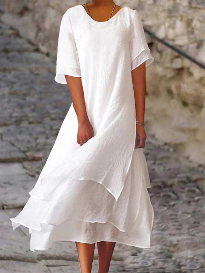 Margot | Flowing Layered Midi Dress