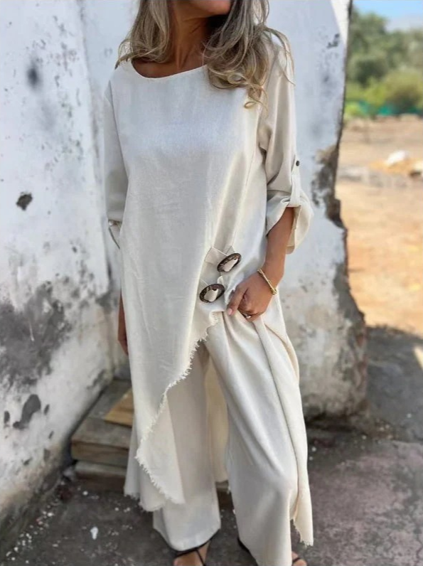 Octavia | Stylish Round Neck Two Piece Set