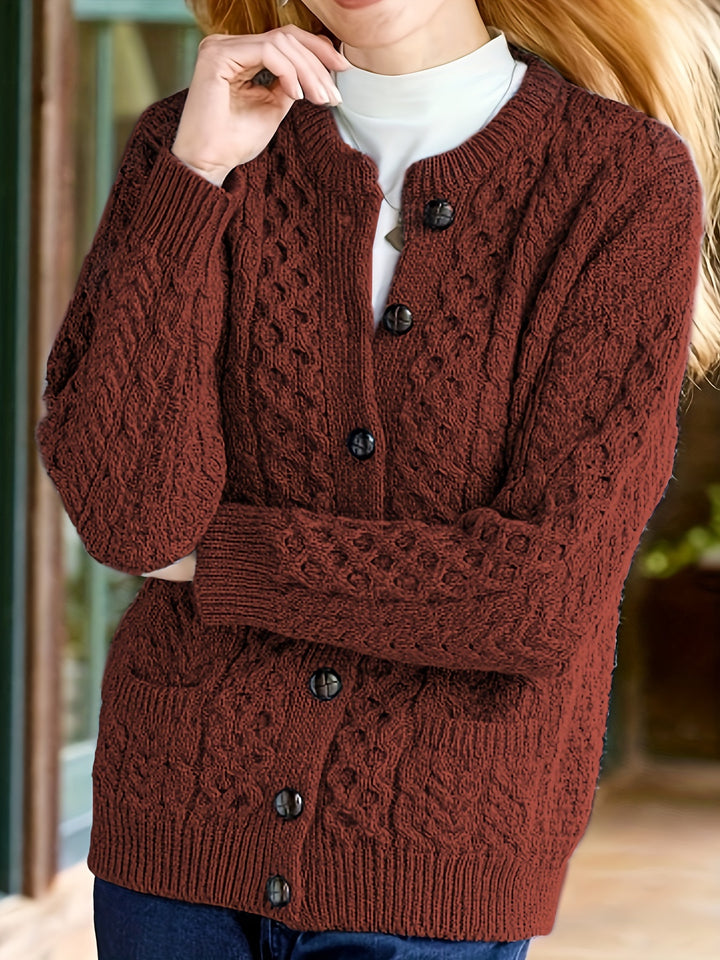 Winifred | Textured Button-Front Cardigan