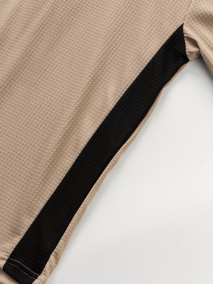 Sawyer | Textured Contrast Henley Shirt