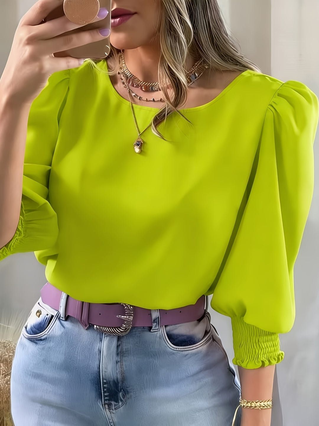 Gwyneth | Elegant Puff-Sleeve Blouse