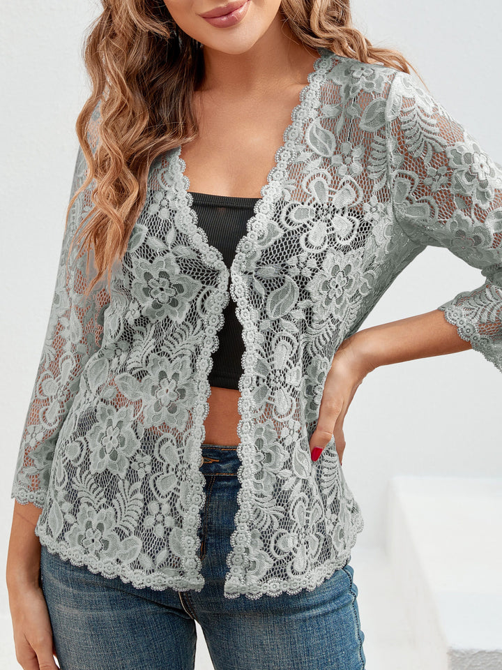 Marlena | Floral Lace Open-Front Cardigan