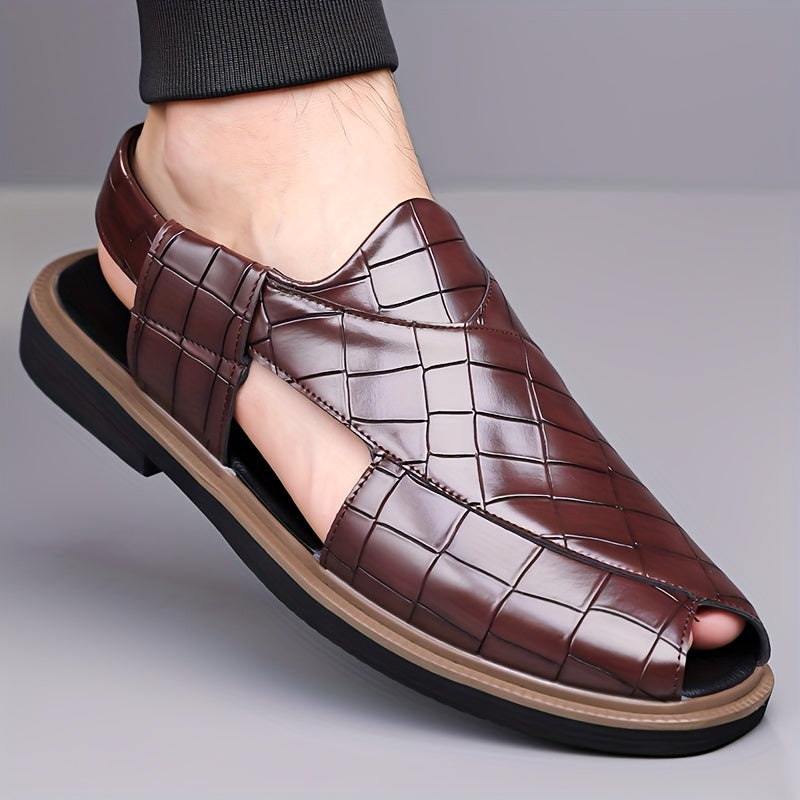 Nathaniel | Woven-Effect Slip-On Sandals
